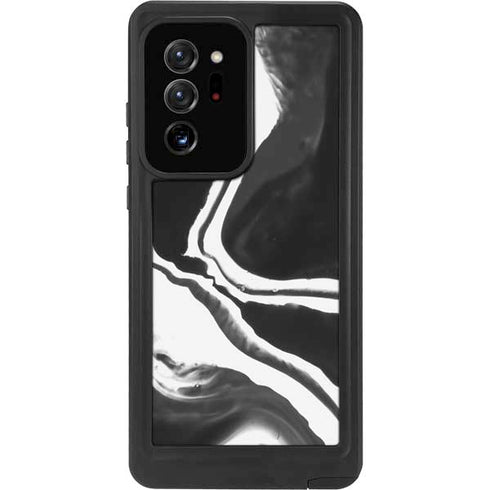 Black Marble Ink Galaxy Note20 Ultra 5G Waterproof Case